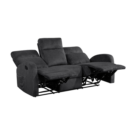 Allen Dark Gray Reclining Living Room Set from Homelegance - Luna Furniture