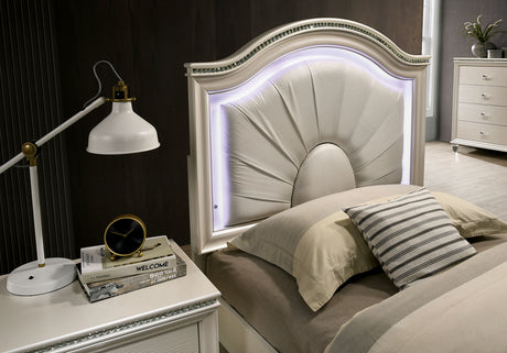 Allie Pearl White Twin Bed from Furniture of America - Luna Furniture