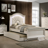 Allie Pearl White Twin Bed from Furniture of America - Luna Furniture