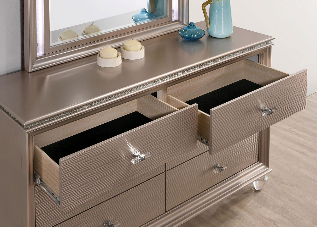 Furniture of America Allie Rose Gold Dresser – Luna Furniture