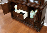 Alpena Brown Cherry Hutch & Buffet from Furniture of America - Luna Furniture