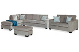 Altari Alloy 2-Piece Sectional with Chaise, Loveseat and Ottoman from Ashley - Luna Furniture