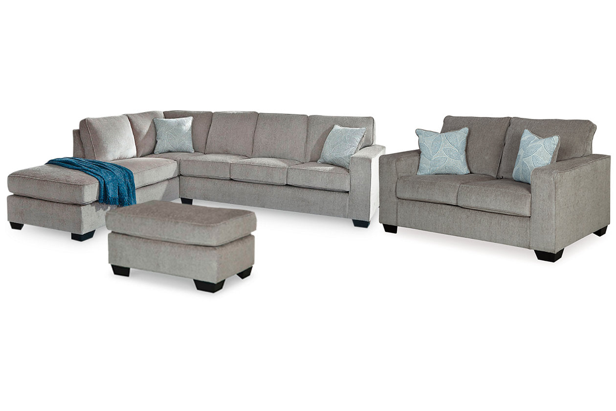 Altari Alloy 2-Piece Sectional with Chaise, Loveseat and Ottoman from Ashley - Luna Furniture