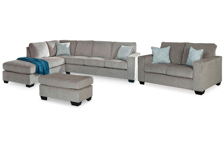 Altari Alloy 2-Piece Sectional with Chaise, Loveseat and Ottoman from Ashley - Luna Furniture