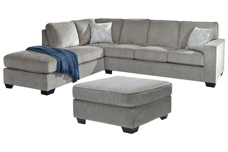 Altari Alloy 2-Piece Sectional with Ottoman from Ashley - Luna Furniture