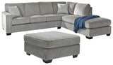 Altari Alloy 2-Piece Sectional with Ottoman from Ashley - Luna Furniture
