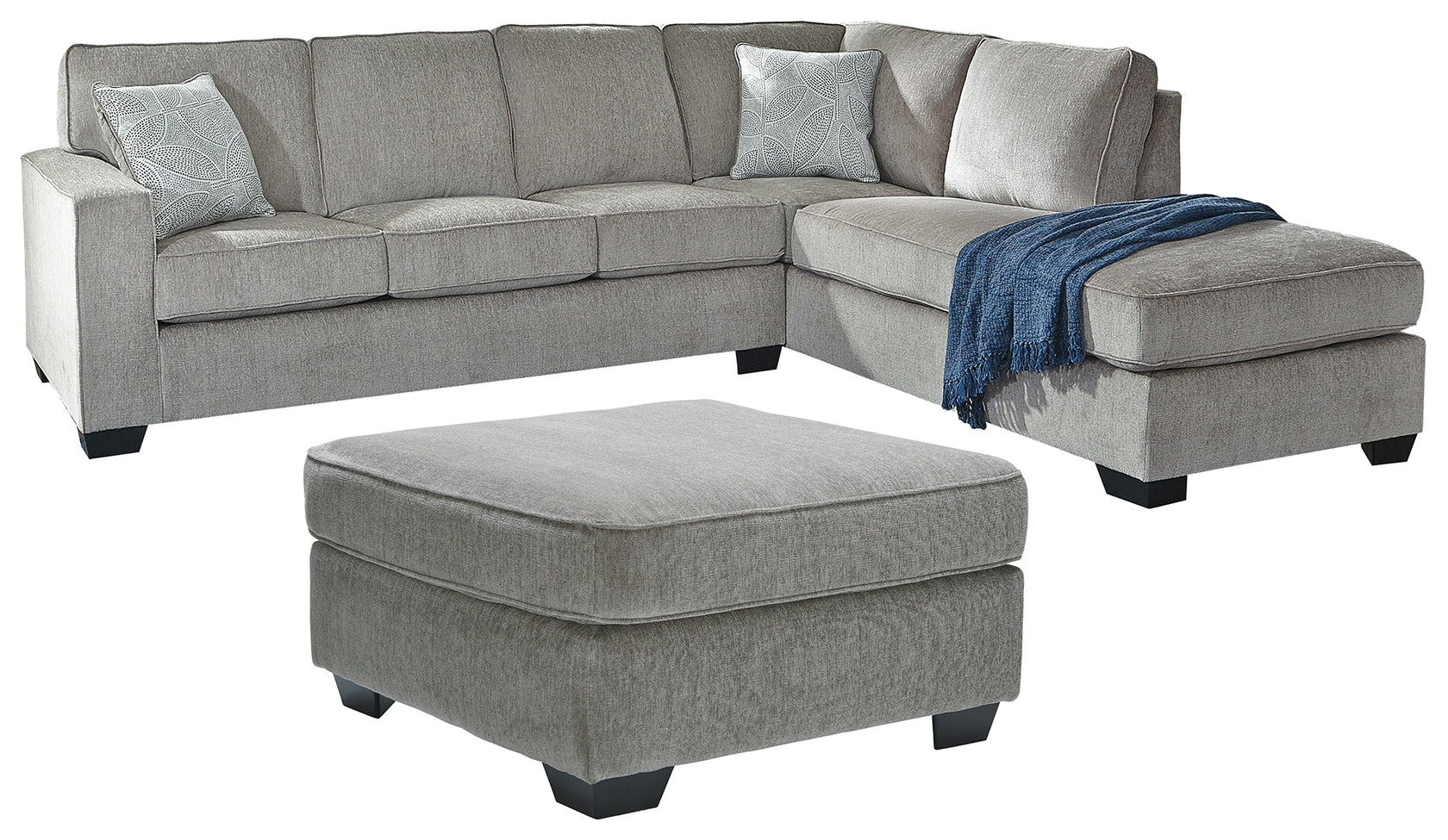 Altari Alloy 2-Piece Sectional with Ottoman from Ashley - Luna Furniture