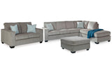 Altari Alloy 2-Piece Sleeper Sectional, Loveseat and Ottoman from Ashley - Luna Furniture