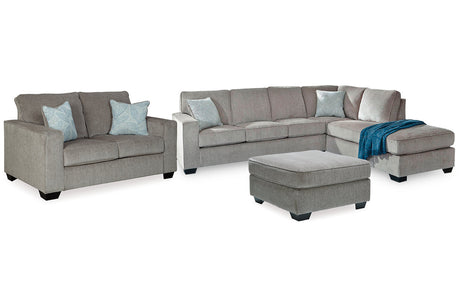 Altari Alloy 2-Piece Sleeper Sectional, Loveseat and Ottoman from Ashley - Luna Furniture