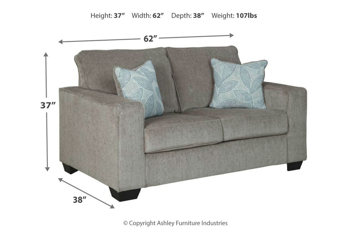 Altari Alloy 2-Piece Sleeper Sectional, Loveseat and Ottoman from Ashley - Luna Furniture