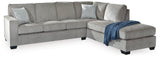 Altari Alloy 2-Piece Sleeper Sectional with Ottoman from Ashley - Luna Furniture