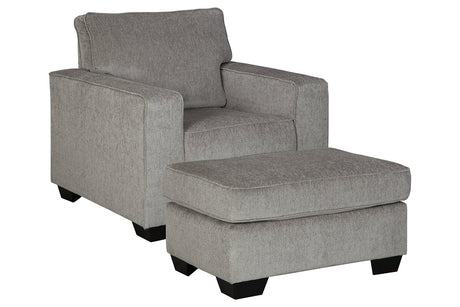 Altari Alloy Chair and Ottoman from Ashley - Luna Furniture