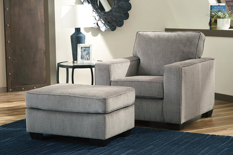 Altari Alloy Chair and Ottoman from Ashley - Luna Furniture