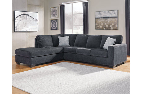 Altari Slate 2-Piece Sectional and Ottoman from Ashley - Luna Furniture