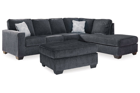 Altari Slate 2-Piece Sectional and Ottoman from Ashley - Luna Furniture