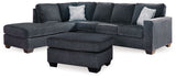 Altari Slate 2-Piece Sectional with Chaise and Ottoman from Ashley - Luna Furniture