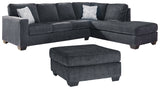Altari Slate 2-Piece Sleeper Sectional with Ottoman from Ashley - Luna Furniture