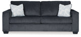 Altari Slate Queen Sofa Sleeper, Loveseat, Chair and Oversized Ottoman from Ashley - Luna Furniture