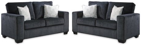 Altari Slate Set of 2 Loveseats from Ashley - Luna Furniture