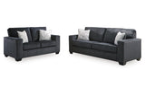 Altari Slate Sofa Sleeper and Loveseat from Ashley - Luna Furniture
