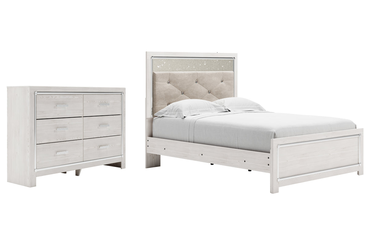 Altyra Full Panel Bed with Dresser in White from Ashley - Luna Furniture