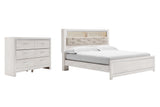 Altyra King Panel Bookcase Bed with Dresser in White from Ashley - Luna Furniture