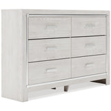 Altyra Queen Bookcase Headboard Bed with Dresser in White from Ashley - Luna Furniture