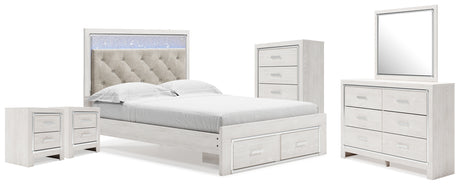 Altyra Queen Storage Bed, Dresser Mirror, Chest and 2 Nightstands from Ashley - Luna Furniture