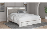 Altyra White King Upholstered Storage Panel Bed from Ashley - Luna Furniture