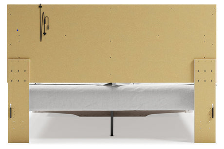 Altyra White King Upholstered Storage Panel Bed from Ashley - Luna Furniture