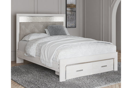 Altyra White Queen Upholstered Storage Platform Bed from Ashley - Luna Furniture