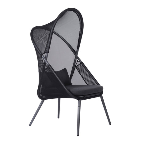 Alverta Black Foldable Chair from Furniture of America - Luna Furniture