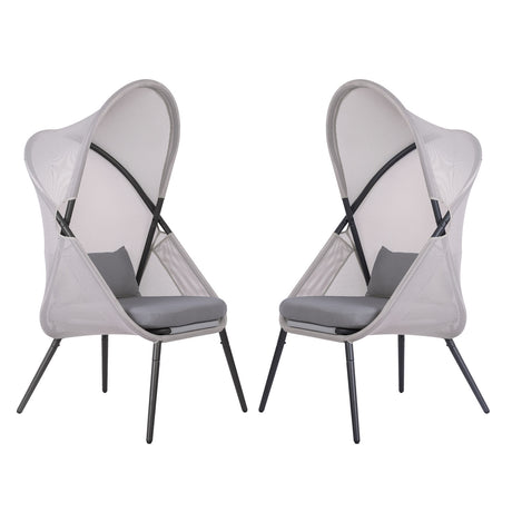 Alverta Light Gray Foldable Chair from Furniture of America - Luna Furniture