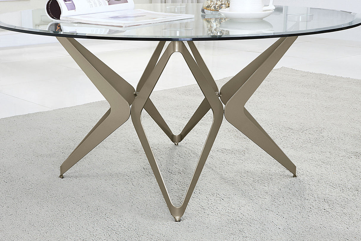 Alvise Champagne Coffee Table from Furniture of America - Luna Furniture