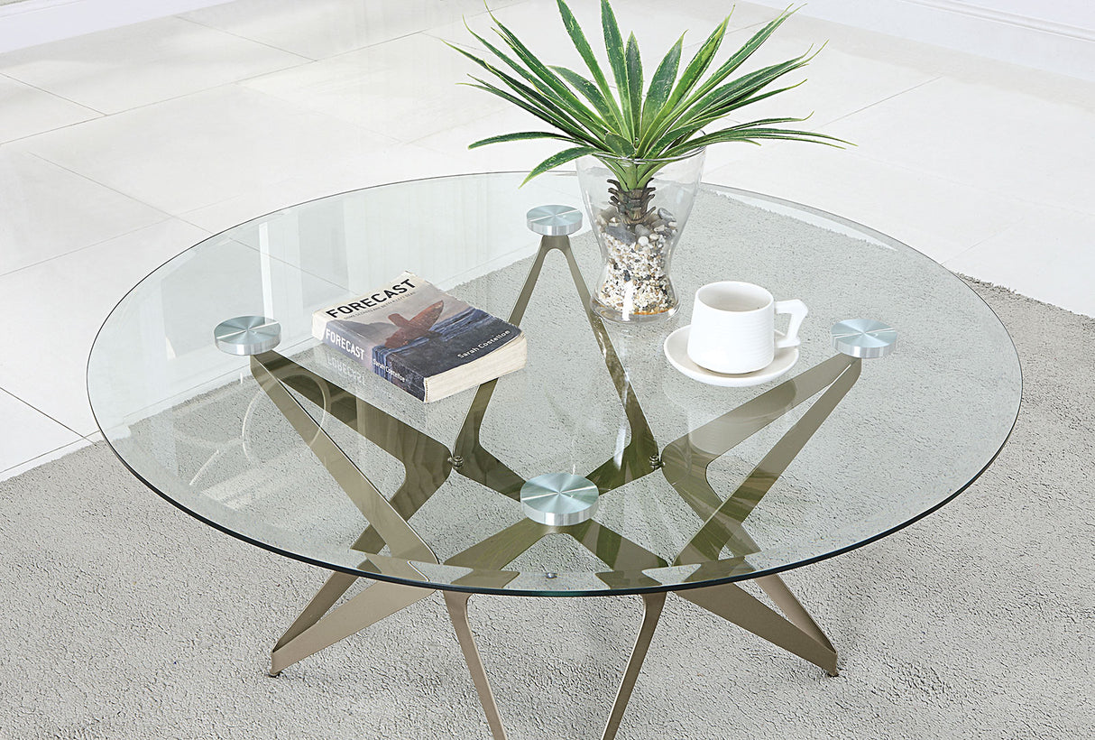 Alvise Champagne Coffee Table from Furniture of America - Luna Furniture