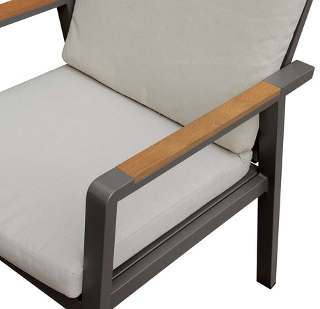 Alycia White/Beige/Gray Arm Chair from Furniture of America - Luna Furniture