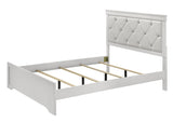 Amalia White King Panel Bed from Crown Mark - Luna Furniture