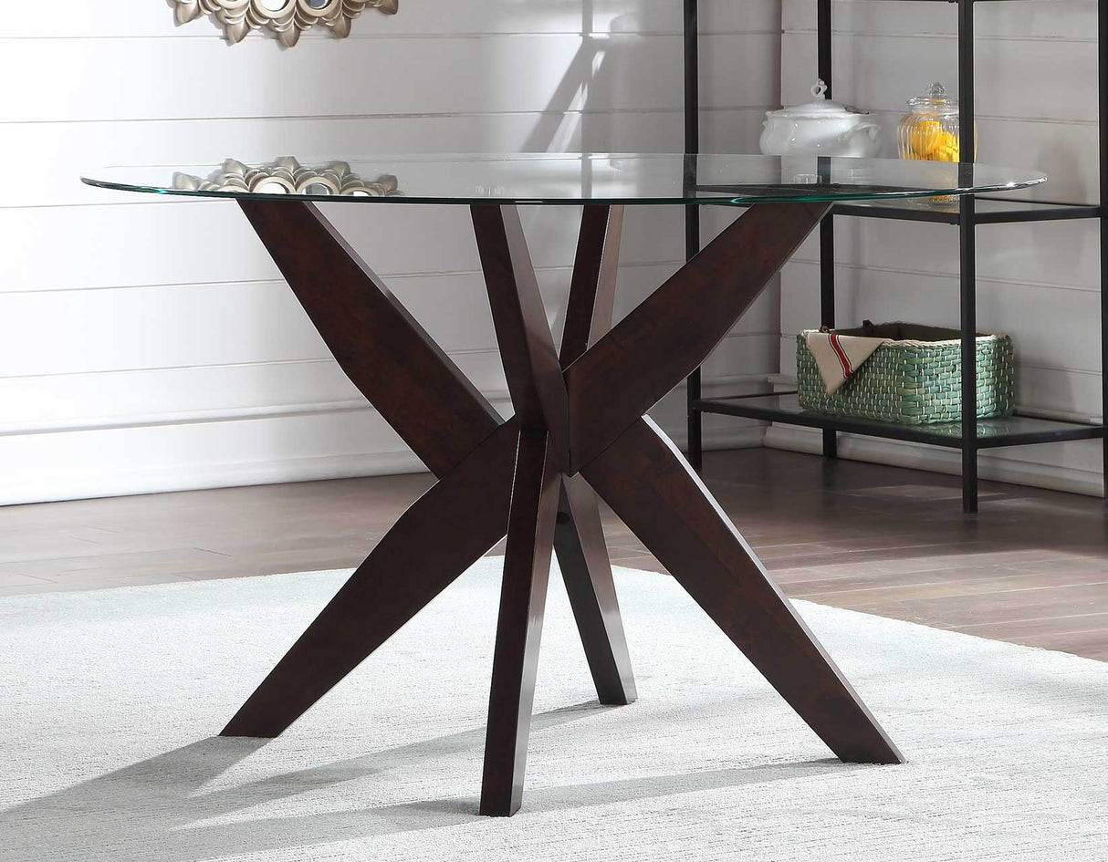 Amalie Walnut/Gray Round Dining Room Set from Steve Silver - Luna Furniture