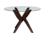 Amalie Walnut/Gray Round Dining Room Set from Steve Silver - Luna Furniture
