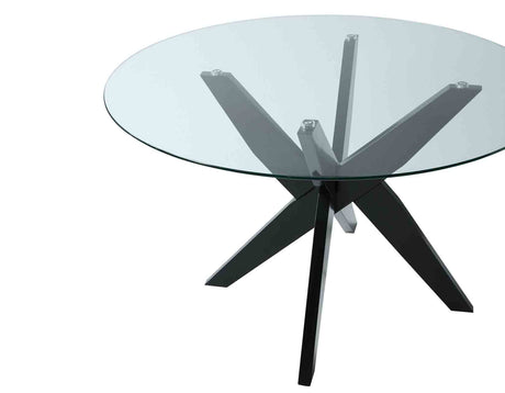Amalie Black/Gray Round Dining Room Set from Steve Silver - Luna Furniture