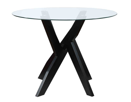 Amalie Black/Gray Round Dining Room Set from Steve Silver - Luna Furniture