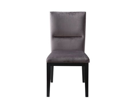 Amalie Side Chair, Grey Velvet, Set of 2 from Steve Silver - Luna Furniture