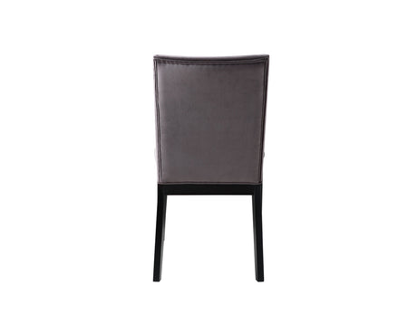 Amalie Side Chair, Grey Velvet, Set of 2 from Steve Silver - Luna Furniture
