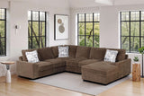 Amara Brown Sectional from Happy Homes - Luna Furniture