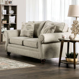 Amaya Cream Loveseat from Furniture of America - Luna Furniture