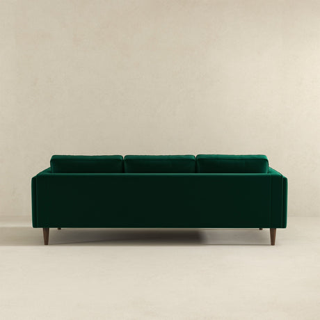 Amber Dark Green Mid-Century Modern Luxury Velvet Sofa from Ashcroft Furniture - Luna Furniture