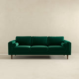 Amber Dark Green Mid-Century Modern Luxury Velvet Sofa from Ashcroft Furniture - Luna Furniture