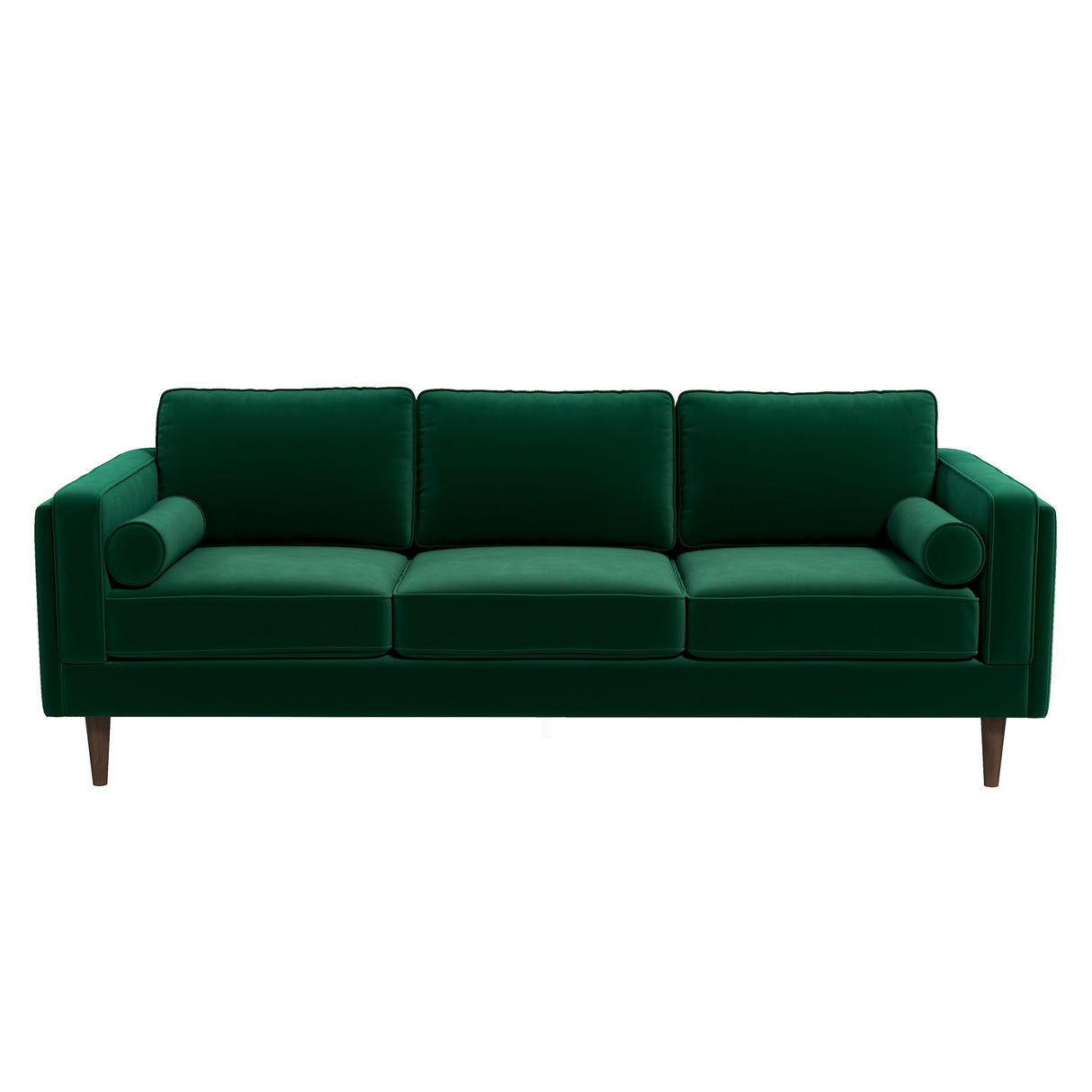 Amber Dark Green Mid-Century Modern Luxury Velvet Sofa from Ashcroft Furniture - Luna Furniture