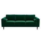Amber Dark Green Mid-Century Modern Luxury Velvet Sofa from Ashcroft Furniture - Luna Furniture