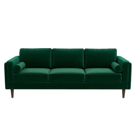 Amber Dark Green Mid-Century Modern Luxury Velvet Sofa from Ashcroft Furniture - Luna Furniture